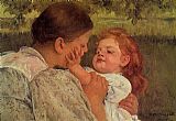 Mary Cassatt Maternal Caress painting